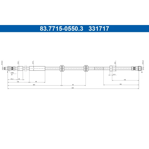 Brzdová hadica ATE 83.7715-0550.3