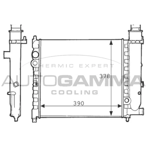 Chladič motora AUTOGAMMA 100758