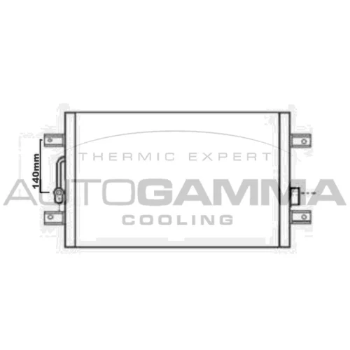 Kondenzátor klimatizácie AUTOGAMMA 104948