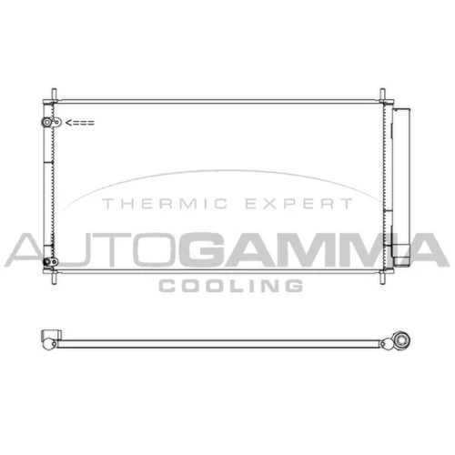 Kondenzátor klimatizácie AUTOGAMMA 107440