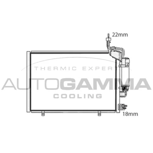 Kondenzátor klimatizácie AUTOGAMMA 107773
