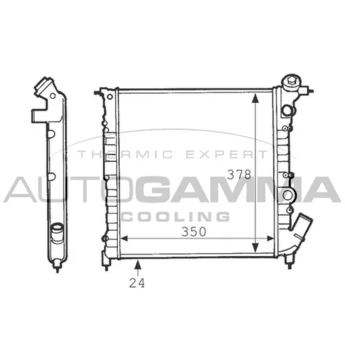 Chladič motora AUTOGAMMA 100882