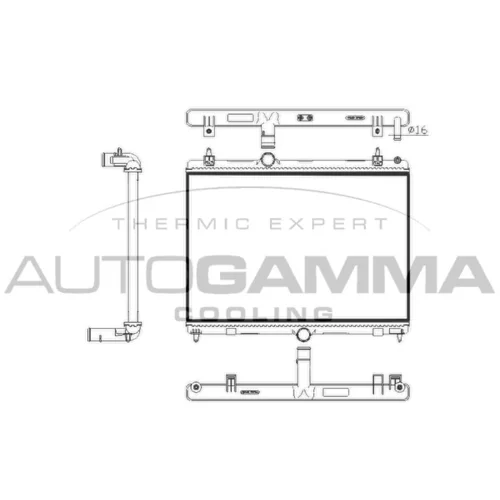 Chladič motora 105770 /AUTOGAMMA/