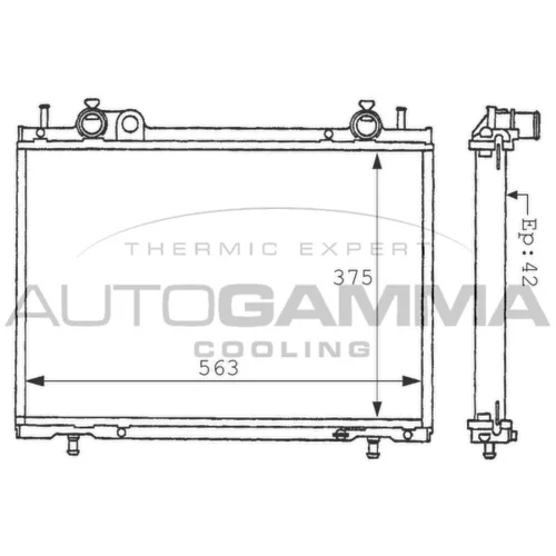 Chladič motora AUTOGAMMA 101178