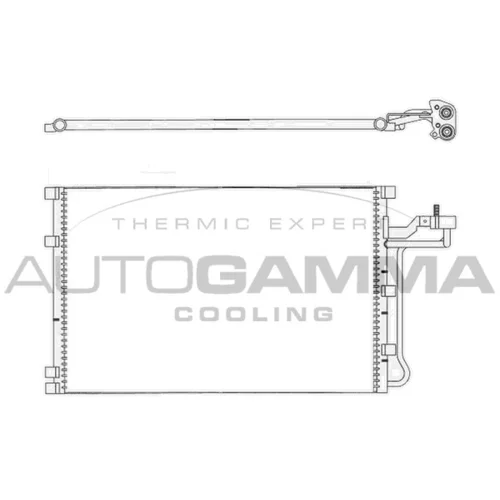 Kondenzátor klimatizácie AUTOGAMMA 105650
