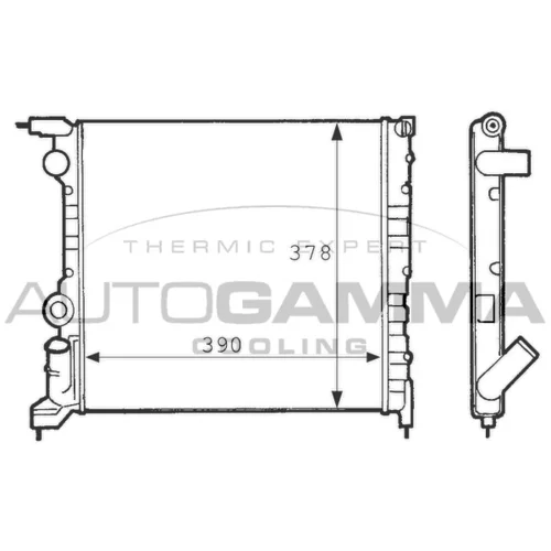 Chladič motora AUTOGAMMA 100850