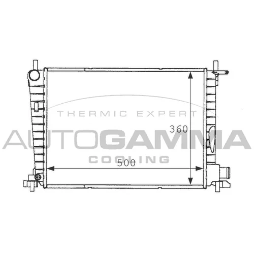 Chladič motora AUTOGAMMA 101198