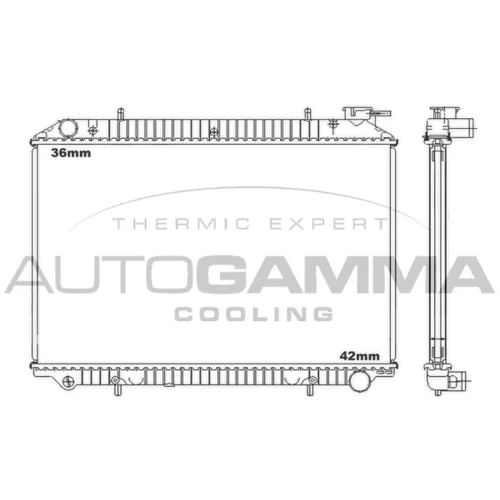 Chladič motora AUTOGAMMA 102206