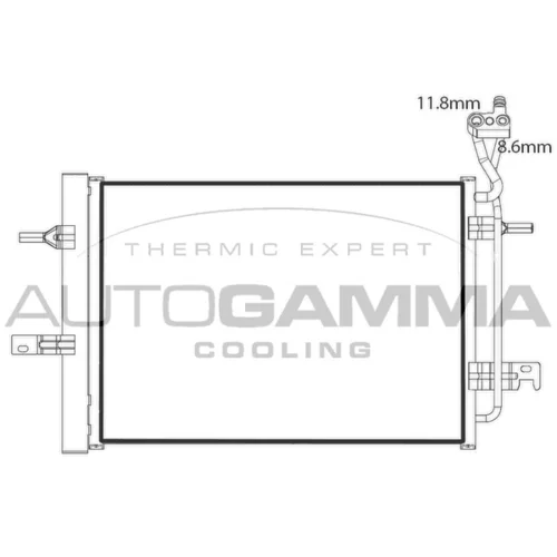 Kondenzátor klimatizácie AUTOGAMMA 105827