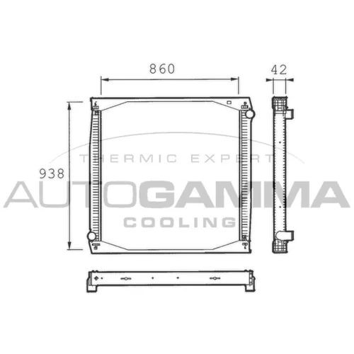 Chladič motora AUTOGAMMA 400092