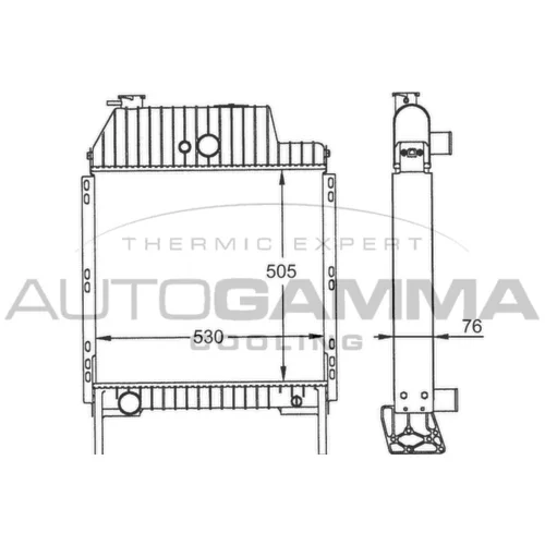 Chladič motora AUTOGAMMA 400202