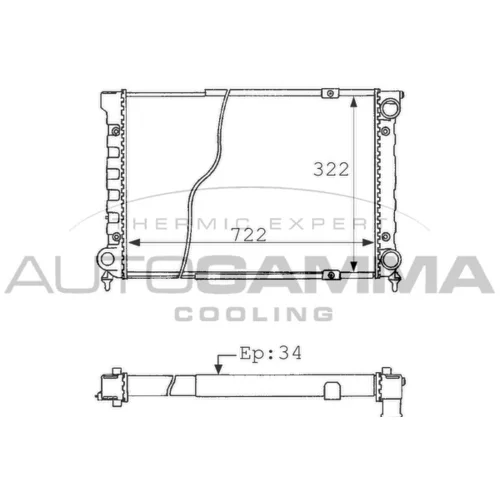 Chladič motora AUTOGAMMA 101073