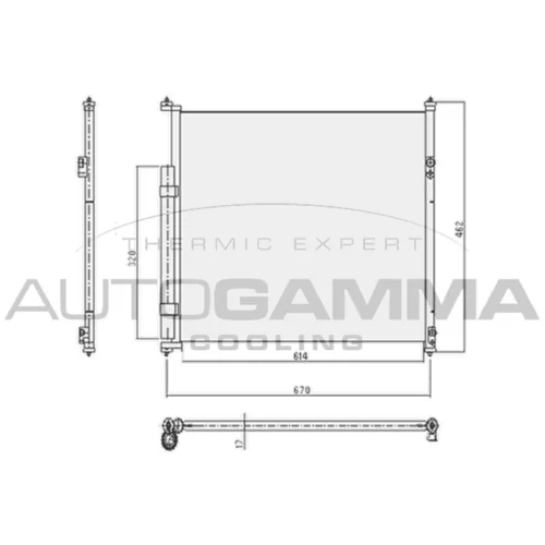 Kondenzátor klimatizácie AUTOGAMMA 105117