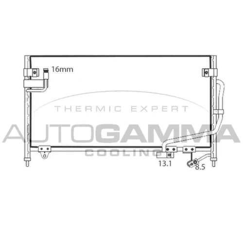 Kondenzátor klimatizácie AUTOGAMMA 102671