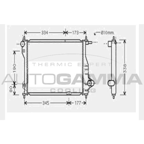 Chladič motora AUTOGAMMA 104630