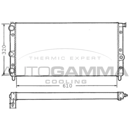 Chladič motora AUTOGAMMA 100285