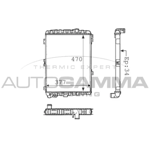 Chladič motora AUTOGAMMA 101068