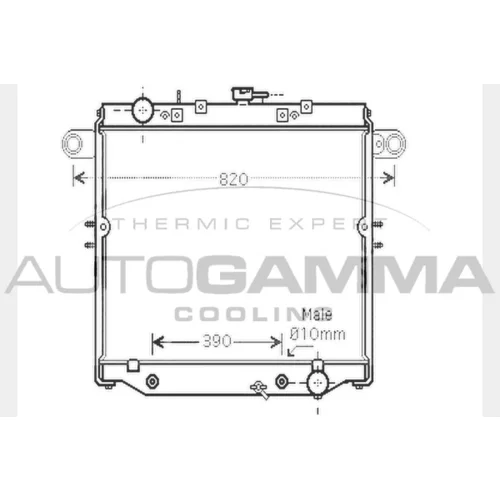 Chladič motora AUTOGAMMA 104740