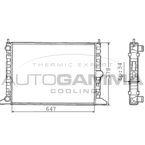 Chladič motora AUTOGAMMA 100358