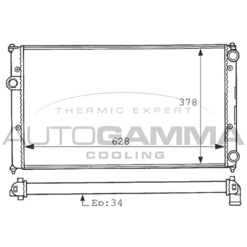 Chladič motora AUTOGAMMA 100951