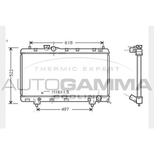 Chladič motora AUTOGAMMA 104743