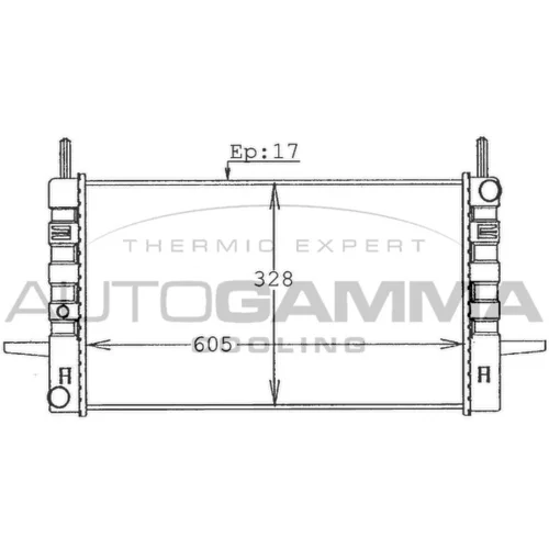 Chladič motora AUTOGAMMA 100385