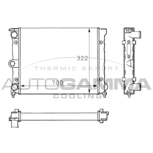 Chladič motora AUTOGAMMA 101066