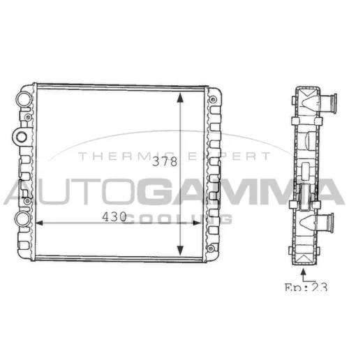 Chladič motora AUTOGAMMA 101080