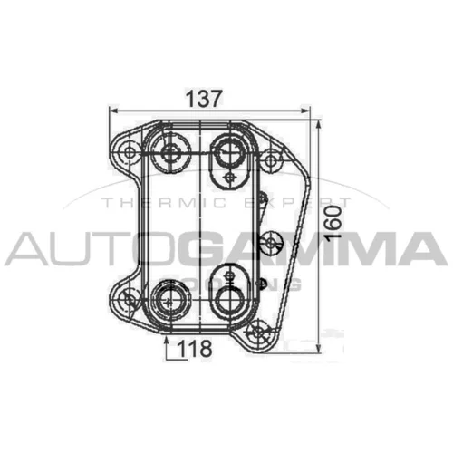 Chladič motorového oleja 105739 /AUTOGAMMA/