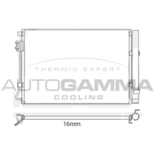 Kondenzátor klimatizácie AUTOGAMMA 107658