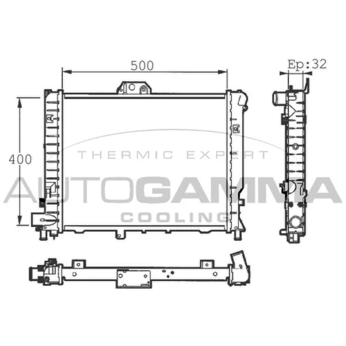 Chladič motora AUTOGAMMA 101394