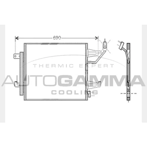 Kondenzátor klimatizácie AUTOGAMMA 104459