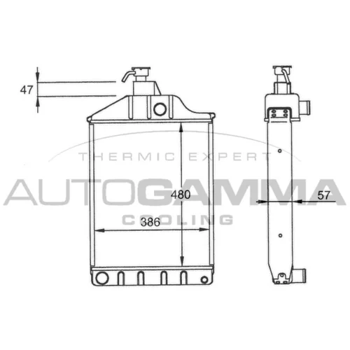 Chladič motora AUTOGAMMA 400120