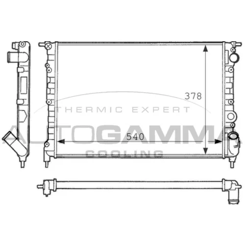 Chladič motora AUTOGAMMA 100869