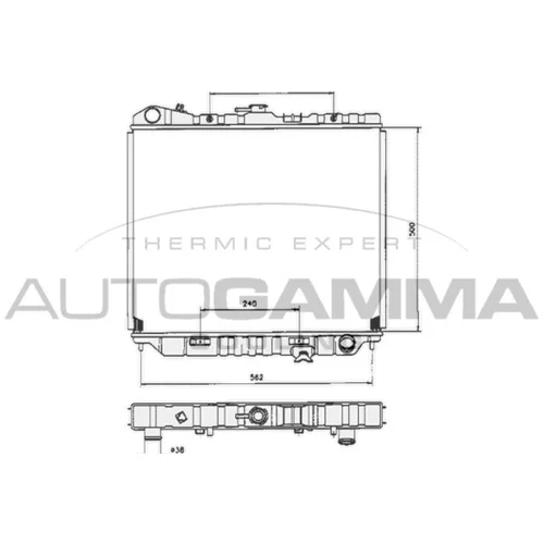 Chladič motora AUTOGAMMA 103360