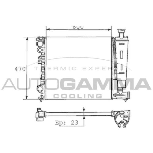 Chladič motora AUTOGAMMA 100184