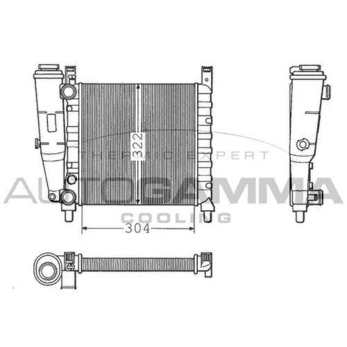 Chladič motora AUTOGAMMA 100310
