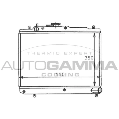 Chladič motora AUTOGAMMA 100474