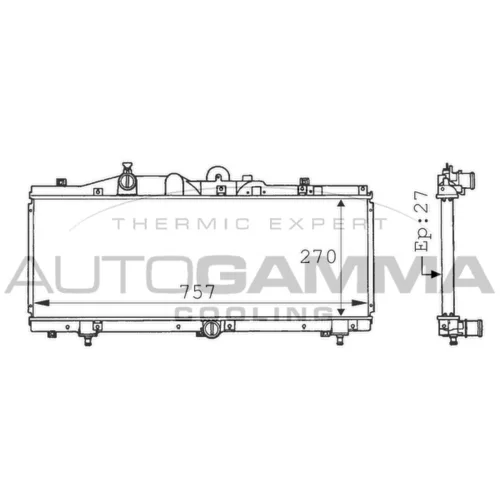 Chladič motora AUTOGAMMA 101161