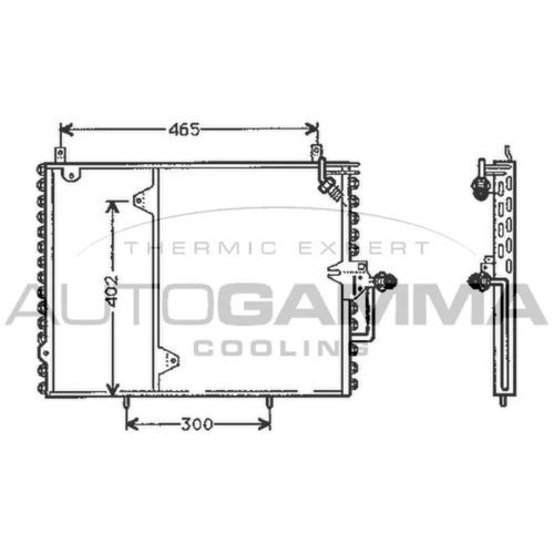 Kondenzátor klimatizácie AUTOGAMMA 105009