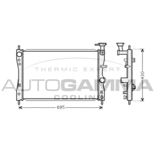 Chladič motora AUTOGAMMA 104554