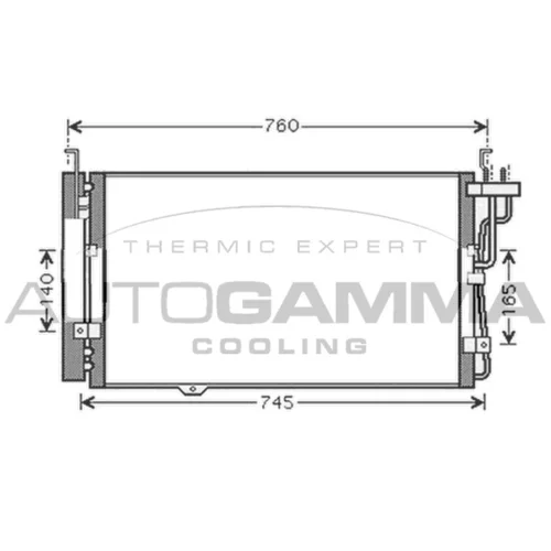 Kondenzátor klimatizácie AUTOGAMMA 104999