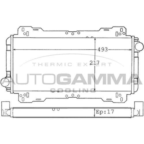 Chladič motora 100334 /AUTOGAMMA/