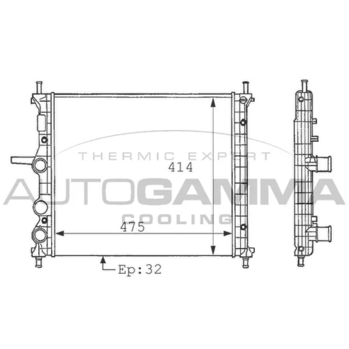 Chladič motora AUTOGAMMA 101166