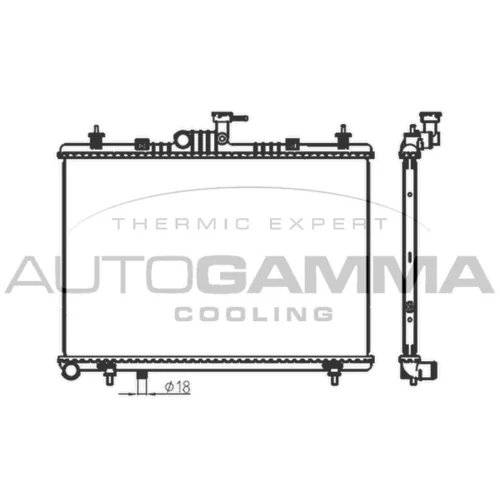 Chladič motora AUTOGAMMA 107681