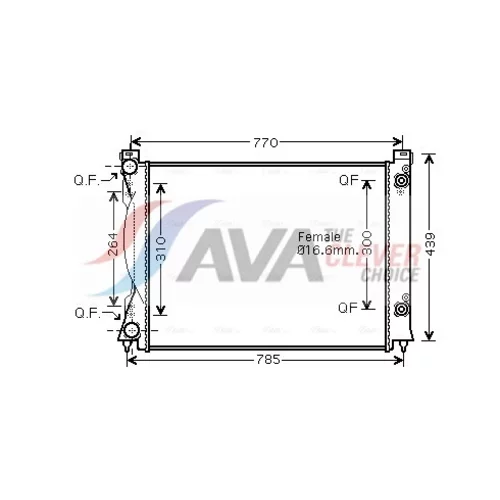 Chladič motora AVA QUALITY COOLING AI2234