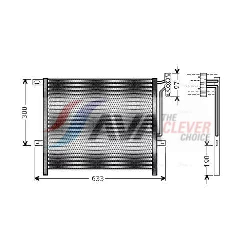 Kondenzátor klimatizácie AVA QUALITY COOLING BWA5369