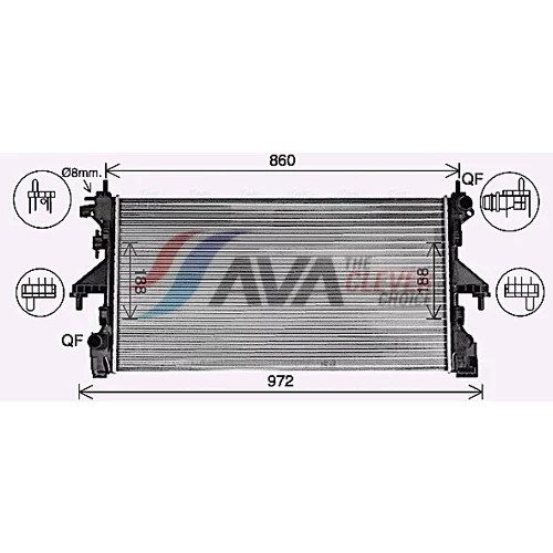 Chladič motora AVA QUALITY COOLING CN2318 - obr. 1