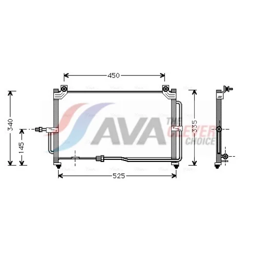 Kondenzátor klimatizácie AVA QUALITY COOLING DW5028