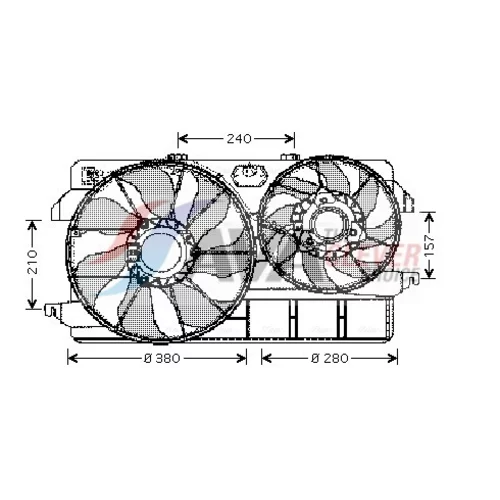 Ventilátor chladenia motora AVA QUALITY COOLING FD7535